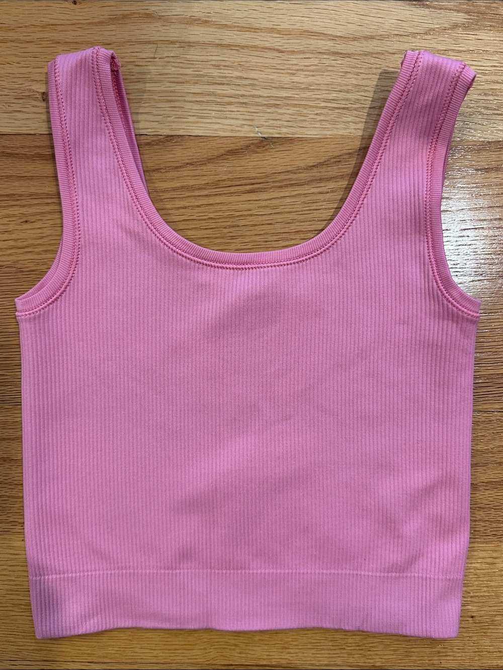 Athleta Girl Rise Above Rib Crop Tank, M/8-10 | Pink